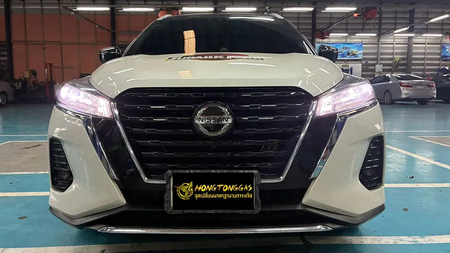 Nissan Kicks Prins EcoMax หม้อต้ม Tomasetto Nordic รางหัวฉีด Hana กรองแก๊สกลางสาย Certool F-750 กล่อง Prins AFC Compact 4D หัวเติมกรอง Certools NF199 ถังโดนัทวางใน 42L