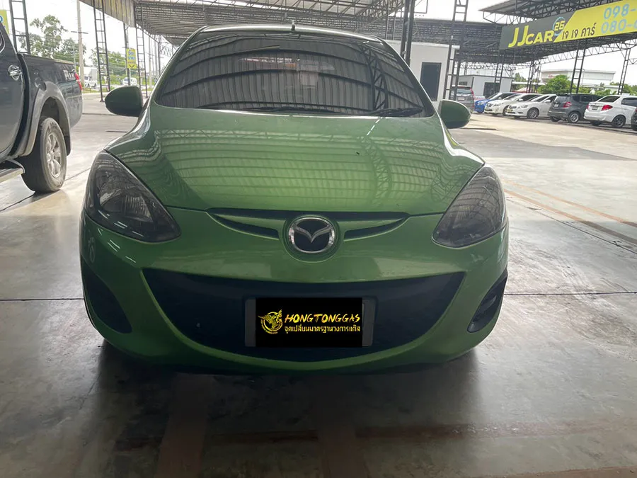 Mazda 2 Prins EcoMax หม้อต้ม Tomasetto Nordic รางหัวฉีด Hana กรองแก๊สกลางสาย Certool F-750 กล่อง Prins AFC Compact 4D ถังโดนัทวางใน 42L