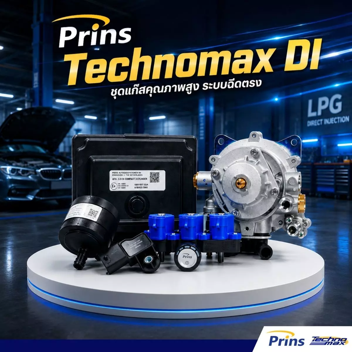 ชุดแก๊ส Prins Technomax DI ระบบฉีดตรง หงษ์ทองแก๊ส