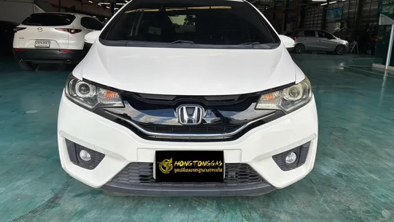 Honda Jazz Prins EcoMax ม้อต้ม Tomasetto Nordic รางหัวฉีด Hana กรองแก๊สกลางสาย Certool F-750 กล่อง Prins AFC Compact 4D หัวเติมกรอง Certools NF199 ถังโดนัทวางใน 42L
