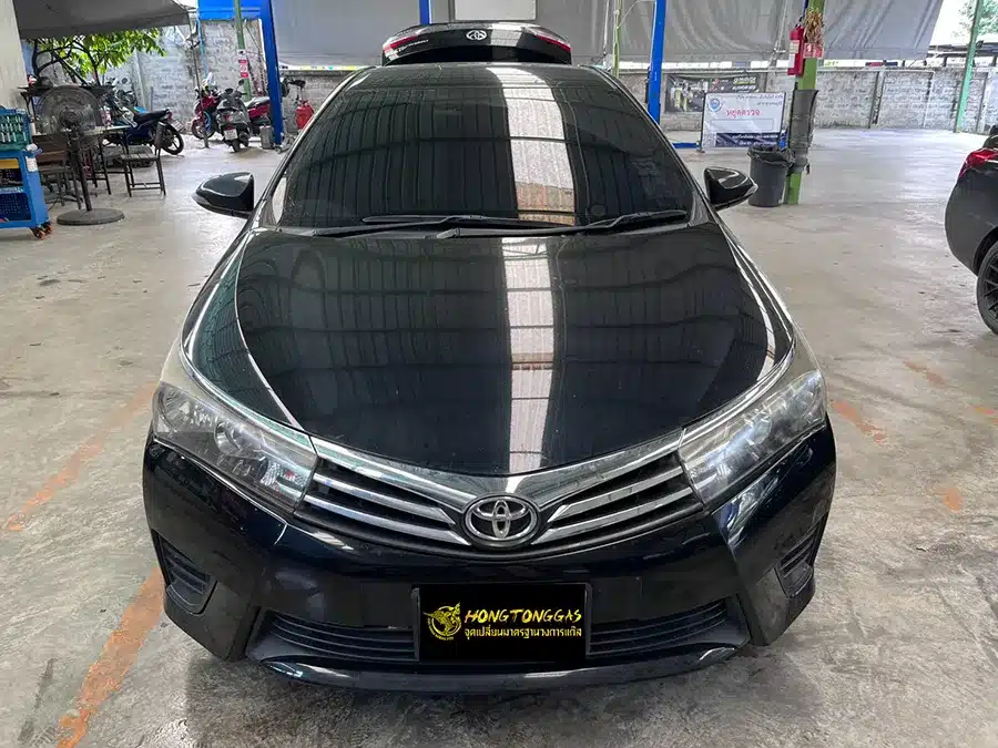 Toyota Altis Prins EcoMax หม้อต้ม Tomasetto Nordic รางหัวฉีด Hana กรองแก๊สกลางสาย Certool F-750 กล่อง Prins AFC Compact 4D หัวเติมกรอง Certools NF199 ถังโดนัทวางใน 42L