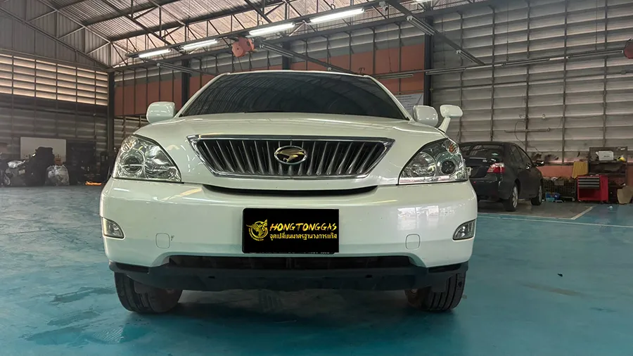 Toyota Harrier Prins EcoMax หม้อต้ม Tomasetto Nordic รางหัวฉีด Hana กรองแก๊สกลางสาย Certool F-750 กล่อง Prins AFC Compact 4D หัวเติมกรอง Certools NF199 ถังโดนัท 48L (หุ้มยาง)